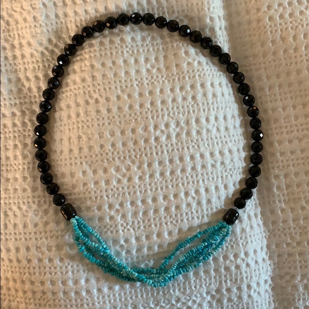 NWOT Jay King Black Beaded and Turquoise Necklace